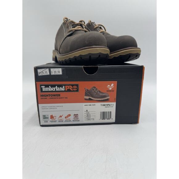 NEW Timberland HIGHTOWER Women's Oxford Safety Work Shoe Brown US Size 6 Medium - Picture 11 of 11